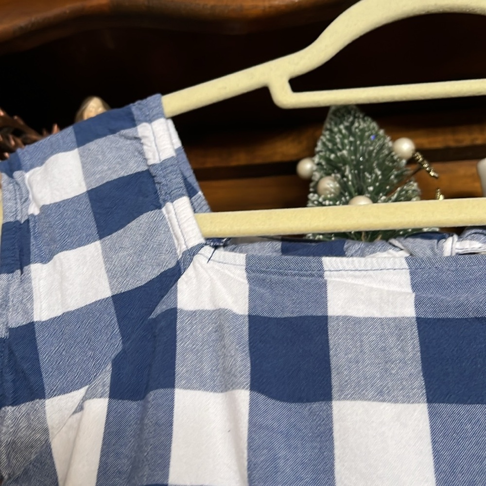 OLD NAVY Royal Blue/White Gingham Tiered Sleeveless Sundress, Sz XL(14-16), GUC. - Picture 3 of 9
